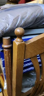 6-oak wood dining table chairs