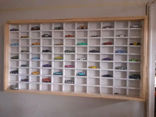 LED lit Display for.Only R450. this Wall Mounted,100 car Dinky toy Display