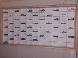LED lit Display for.Only R450. this Wall Mounted,100 car Dinky toy Display