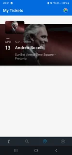 Andrea Bocelli Reserved seating tickets