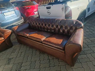 Genuine Chesterfield couches 3&#43;1,in perfect condition