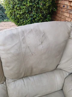 Genuine leather recliners (3.2&amp;1) 3 seater needs some attention