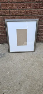 Silver frame with glass and mateboard