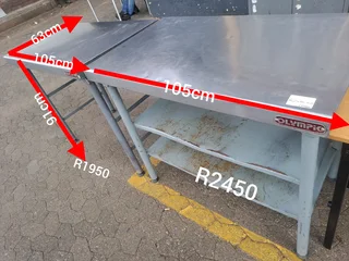 Catering Steel Tables from R1750 to R1950