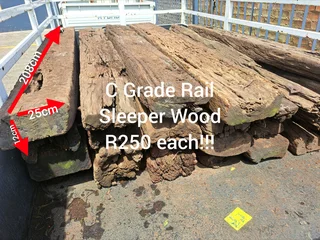 Railway Sleeper Wood C-Grade for R250 each!!!each