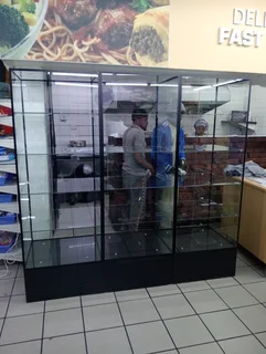 Custom made glass display cabinets