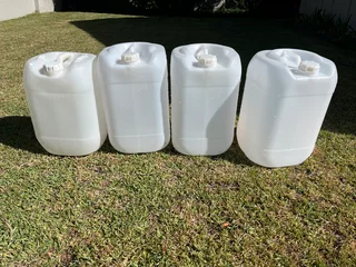 4 Plastic water containers