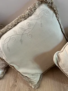 6 textured scatter cushions