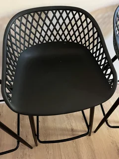 4 Black bar stools