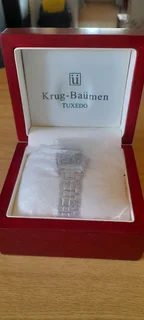 Krug-Baümen Tuxedo Silver Watch. Brand New