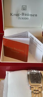 Krug-Baümen Tuxedo Silver Watch. Brand New
