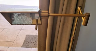 Holtkotter Leuchten 1970s polished brass pharmacy lamp