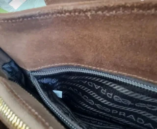 Vintage suede Prada ladies handbag