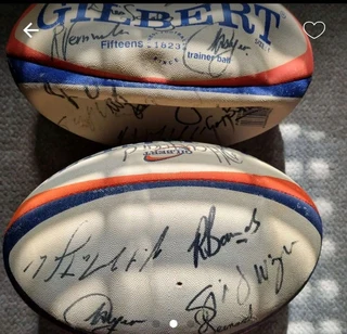 Rugby ball collection for sale signed
