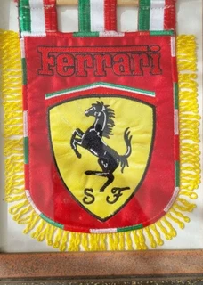 Framed ferrari vintage pennant height of the pennant
