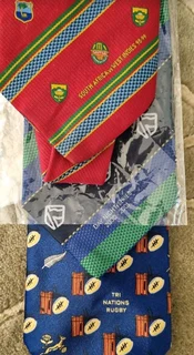 Vintage mens bok rugby and protea cricket necktie collection for sale