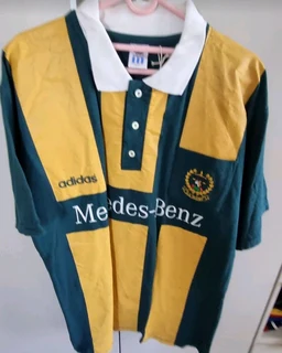 XL Adidas short sleeved referee 90s mercedes benz rugby jersey