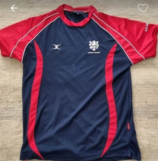 XL signed gilbert czech republic rugby jersey