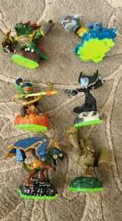 Nintendo wii skylanders spyros adventure starter pack and 6 loose figures