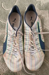 UK7.5 Puma evo speed tokyo future 2 SP running shoes with spikes