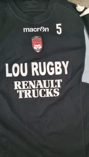 XXL Macron match worn vintage Lyon rugby jersey