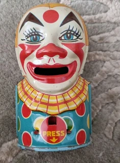 Clown j chein & co tin litho moneybox