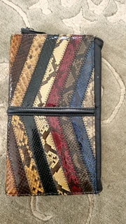 Vintage ladies snakeskin satchel bag