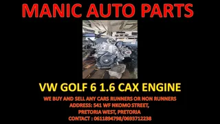 Vw Golf 6 1.6 Cax Engine For Sale