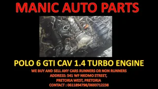 Polo 6 Gti Cav 1.4 Turbo Engine For Sale