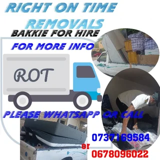 Bakkie For Hire Available