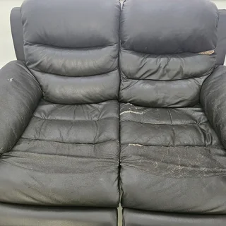 3 PCE Leather Lounge Suite - 5 Action