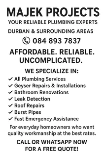 All Plumbing and Geyser Repairs