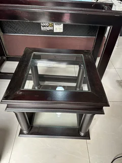 Solid wood coffee and side table set