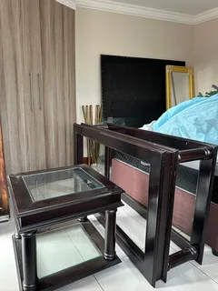 Solid wood coffee and side table set