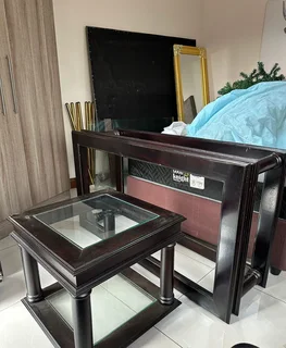 Solid wood coffee and side table set