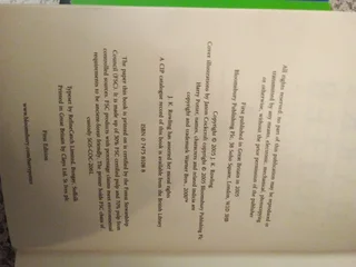 HARRY POTTER AND THE HALF BLOOD PRINCE FIRST EDITION 2005 R225