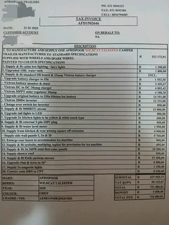 2025 Afrispoor Wildcat 2 sleeper Camper