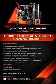 Administrator /sales Suport Needed