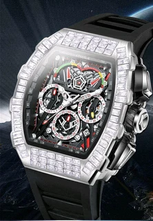 Extremely Luxurious Imported Excellent Quality Hip Hop Iced Out Automatic Chronograph Watches.