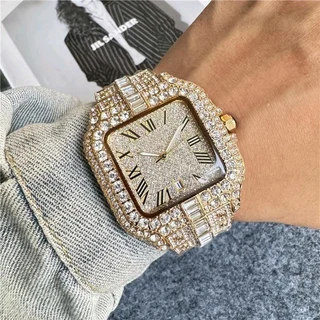 Extremely Luxurious Imported Excellent Quality Hip Hop Iced Out Diamond Square Watches.