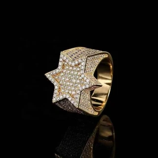 Extremely Luxurious Imported Excellent Quality Hip Hop Six Stars Rings.