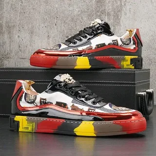 Exclusive Imported Excellent Quality Street Style Medusa High Cut Sneakers.