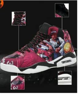 Extremely Luxurious Hip Hop Unisex Graffiti Sneakers.