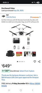 Dji mini 3 fly more drone good as new