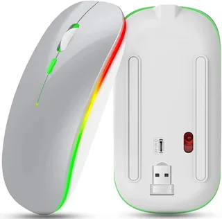 Rechargeable, Wireless,Mouse, (Bluetooth 5.2 &amp; USB) Portable for Laptop, Desktop, &amp; Tablet