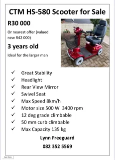 Red Electric scooter