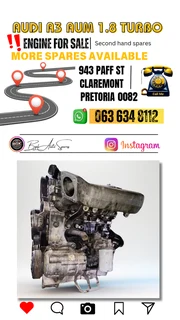 Audi A3 AUM 1.8 turbo engine for sale Whatsapp me for the price 0636348112