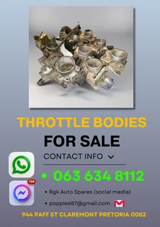 Throttle bodies for sale Whatsapp me 0615350116