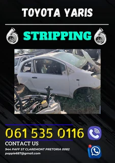 Toyota Yaris stripping for spares Call or WhatsApp me for more spares 0636348112