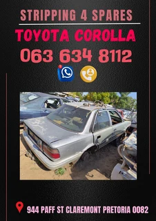 Toyota corolla stripping for spares Call or WhatsApp me 0636348112